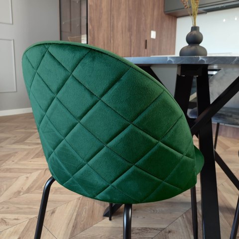 Krzesło welurowe Fargo Velvet ciemnozielone Krzesło welurowe Fargo Velvet ciemnozielone