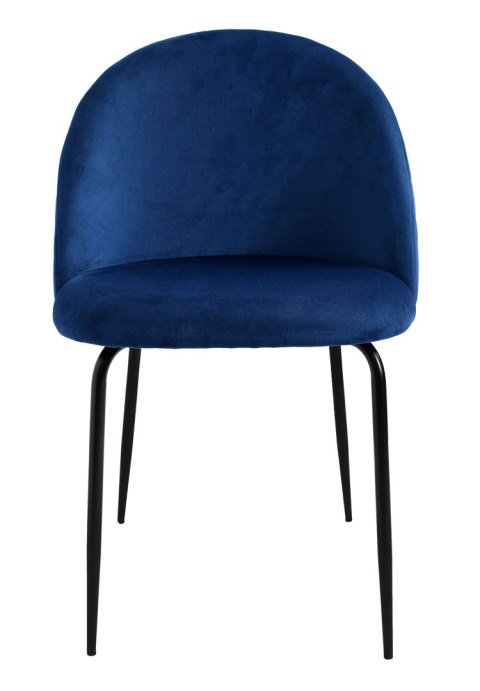 Krzesło welurowe Fargo Velvet granatowe Krzesło welurowe Fargo Velvet granatowe