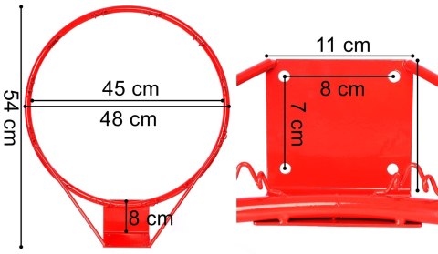 Obręcz do gry w koszykówkę z siatką TOSSER 45 cm Obręcz do gry w koszykówkę z siatką TOSSER 45 cm