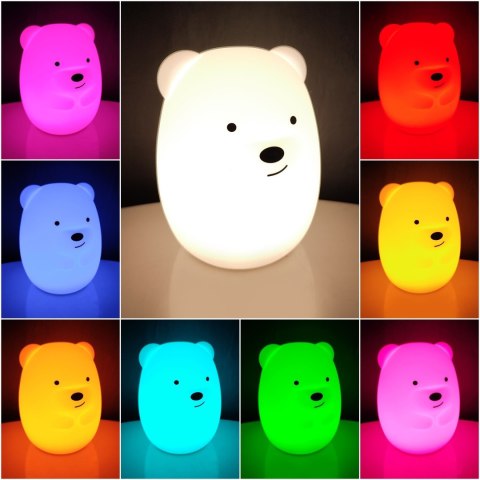 Silikonowa lampka nocna Misiek led rgb Silikonowa lampka nocna Misiek led rgb