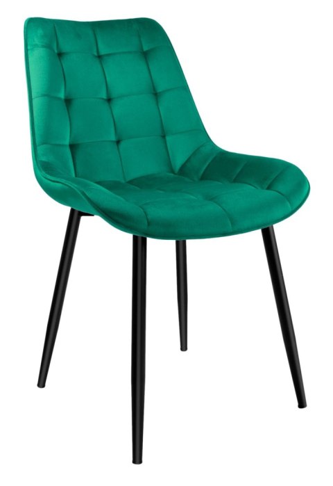 Krzesło welurowe NORMAN Velvet ciemnozielone Krzesło welurowe NORMAN Velvet ciemnozielone