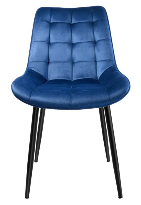 Krzesło welurowe NORMAN Velvet granatowe Krzesło welurowe NORMAN Velvet granatowe