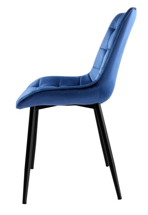 Krzesło welurowe NORMAN Velvet granatowe Krzesło welurowe NORMAN Velvet granatowe