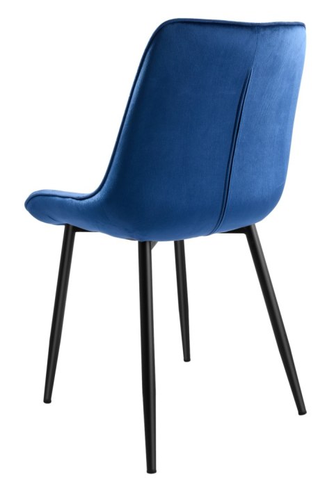 Krzesło welurowe NORMAN Velvet granatowe Krzesło welurowe NORMAN Velvet granatowe
