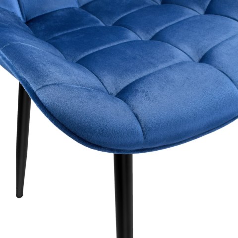 Krzesło welurowe NORMAN Velvet granatowe Krzesło welurowe NORMAN Velvet granatowe