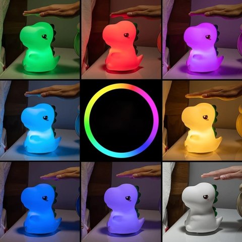 Silikonowa lampka nocna Dinozaur led rgb Silikonowa lampka nocna Dinozaur led rgb