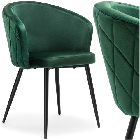Krzesło HAMPTON VELVET ciemnozielone Krzesło HAMPTON VELVET ciemnozielone