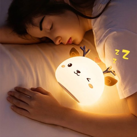 Silikonowa lampka nocna Jelonek led rgb Silikonowa lampka nocna Jelonek led rgb