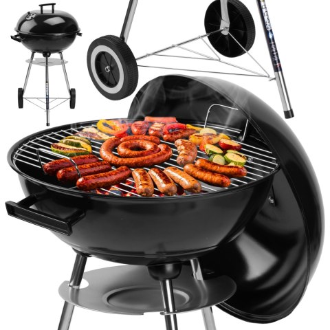 Grill węglowy ogrodowy RUND czarny Grill węglowy ogrodowy RUND czarny