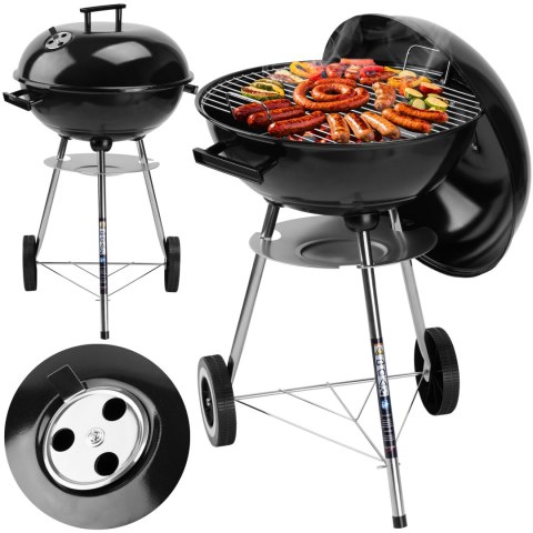 Grill węglowy ogrodowy RUND czarny Grill węglowy ogrodowy RUND czarny