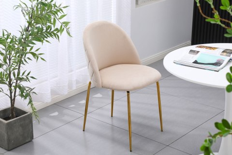 Krzesło welurowe Fargo Gold Velvet beżowe Krzesło welurowe Fargo Gold Velvet beżowe