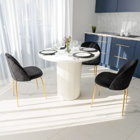 Krzesło welurowe Fargo Gold Velvet czarne Krzesło welurowe Fargo Gold Velvet czarne