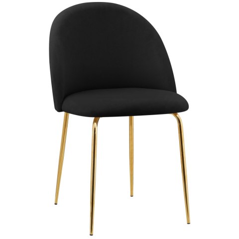 Krzesło welurowe Fargo Gold Velvet czarne Krzesło welurowe Fargo Gold Velvet czarne