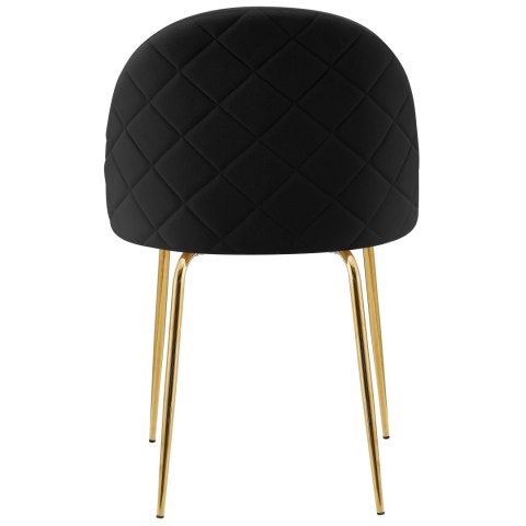 Krzesło welurowe Fargo Gold Velvet czarne Krzesło welurowe Fargo Gold Velvet czarne