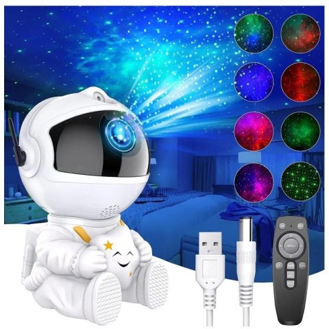 Lampa nocna projektor UNIVERSE astronauta biały Lampa nocna projektor UNIVERSE astronauta biały