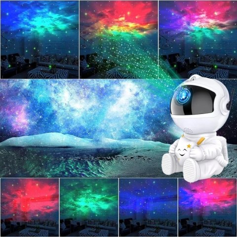 Lampa nocna projektor UNIVERSE astronauta biały Lampa nocna projektor UNIVERSE astronauta biały