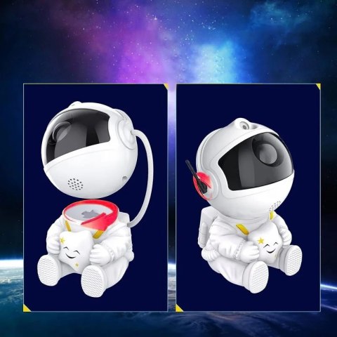 Lampa nocna projektor UNIVERSE astronauta biały Lampa nocna projektor UNIVERSE astronauta biały