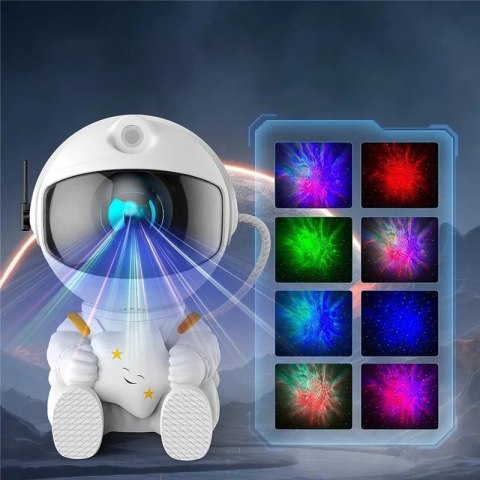 Lampa nocna projektor UNIVERSE astronauta biały Lampa nocna projektor UNIVERSE astronauta biały