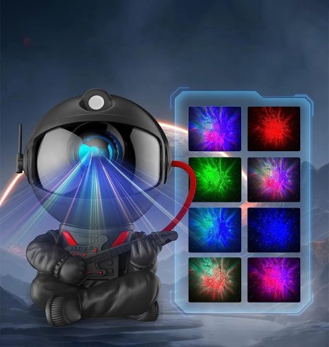 Lampa nocna projektor UNIVERSE astronauta czarny Lampa nocna projektor UNIVERSE astronauta czarny