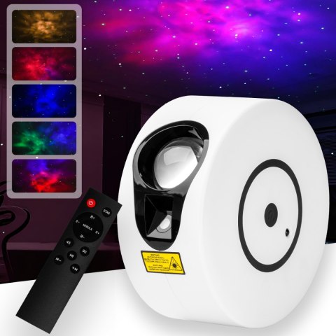 Lampa nocna projektor gwiazd NEBULA biały Lampa nocna projektor gwiazd NEBULA biały