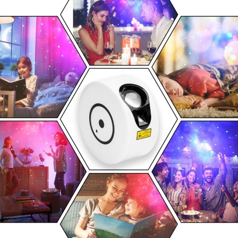 Lampa nocna projektor gwiazd NEBULA biały Lampa nocna projektor gwiazd NEBULA biały