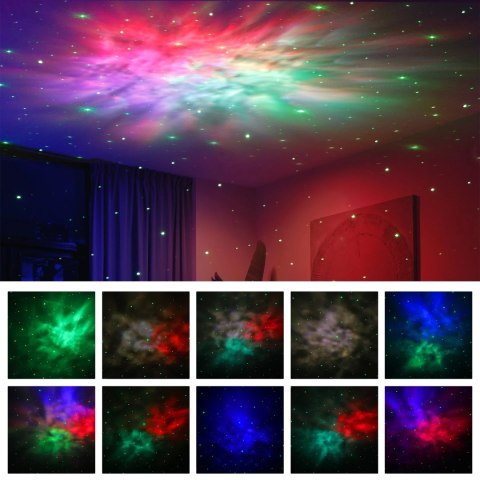 Lampa nocna projektor gwiazd NEBULA biały Lampa nocna projektor gwiazd NEBULA biały