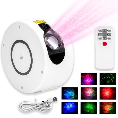 Lampa nocna projektor gwiazd SPIRAL biały Lampa nocna projektor gwiazd SPIRAL biały