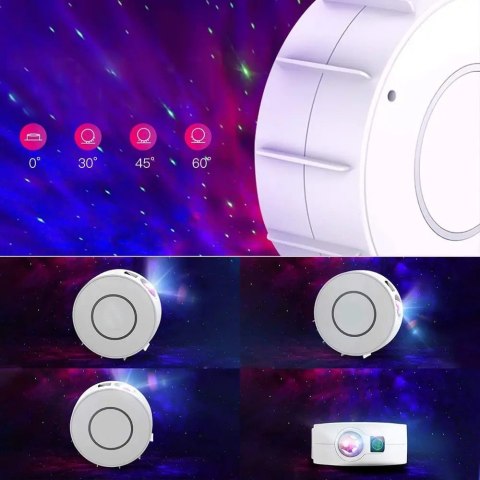 Lampa nocna projektor gwiazd SPIRAL biały Lampa nocna projektor gwiazd SPIRAL biały