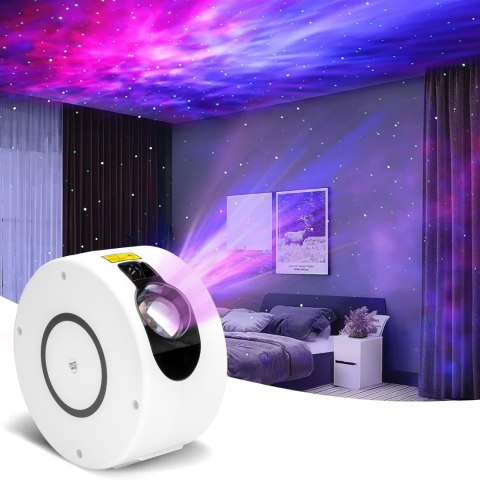 Lampa nocna projektor gwiazd SPIRAL biały Lampa nocna projektor gwiazd SPIRAL biały