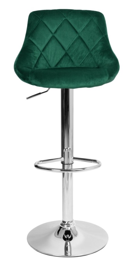 Hoker barowy Cydro chromowane zielone Velvet Hoker barowy Cydro chromowane zielone Velvet
