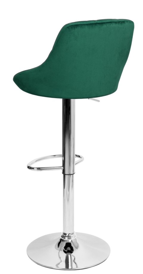 Hoker barowy Cydro chromowane zielone Velvet Hoker barowy Cydro chromowane zielone Velvet
