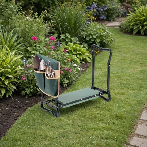 Klęcznik ogrodowy ławeczka 2w1 ZAVES zielony Klęcznik ogrodowy ławeczka 2w1 ZAVES zielony