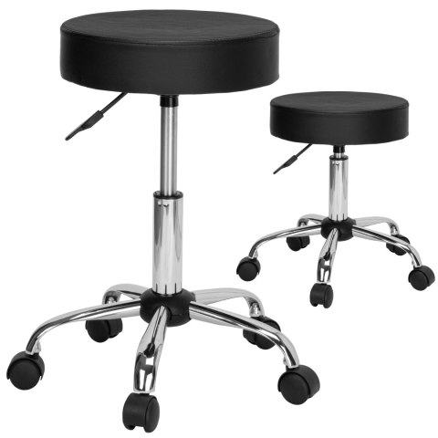 Taboret fryzjerski kosmetyczny TULSA czarny Taboret fryzjerski kosmetyczny TULSA czarny