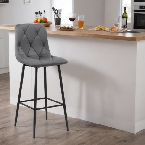 Hoker barowy KINGSTON grafitowy Velvet Hoker barowy KINGSTON grafitowy Velvet