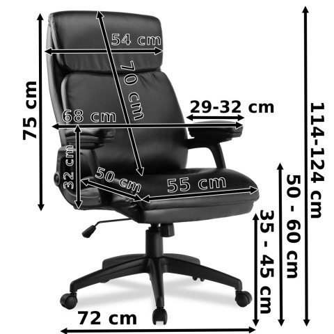 Krzesło biurowe fotel CONCORD czarny Krzesło biurowe fotel CONCORD czarny