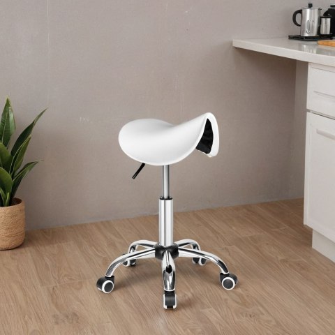 Taboret fryzjerski kosmetyczny Stratum biały Taboret fryzjerski kosmetyczny Stratum biały