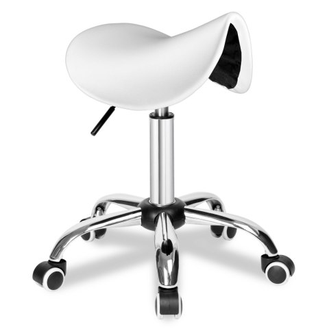 Taboret fryzjerski kosmetyczny Stratum biały Taboret fryzjerski kosmetyczny Stratum biały