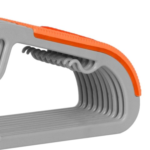 Wieszak Flexi komplet 10 sztuk szaro-pomarańczowy Wieszak Flexi komplet 10 sztuk szaro-pomarańczowy