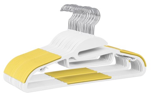 Wieszak Flexi komplet 20 sztuk biało-żółty Wieszak Flexi komplet 20 sztuk biało-żółty