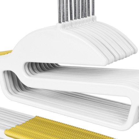 Wieszak Flexi komplet 20 sztuk biało-żółty Wieszak Flexi komplet 20 sztuk biało-żółty