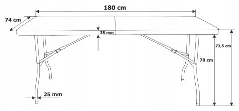 Zestaw cateringowy FETA WHITE 180 cm + 6 krzeseł BASICO Zestaw cateringowy FETA WHITE 180 cm + 6 krzeseł BASICO