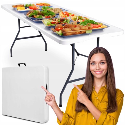 Zestaw cateringowy FETA WHITE 180 cm + 6 krzeseł BASICO Zestaw cateringowy FETA WHITE 180 cm + 6 krzeseł BASICO