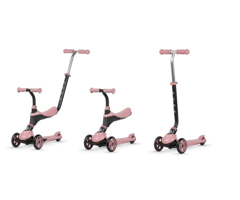 Qplay Qplay Hulajnoga Sema 3w1 Pink Qplay Qplay Hulajnoga Sema 3w1 Pink