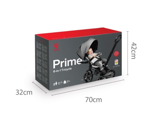Qplay Qplay Rowerek Trójkołowy New Prime Grey Qplay Qplay Rowerek Trójkołowy New Prime Grey
