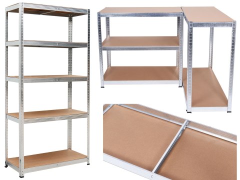 Regał magazynowy 5 poziomów 875 kg 180 x 90 x 40 cm Regał magazynowy 5 poziomów 875 kg 180 x 90 x 40 cm