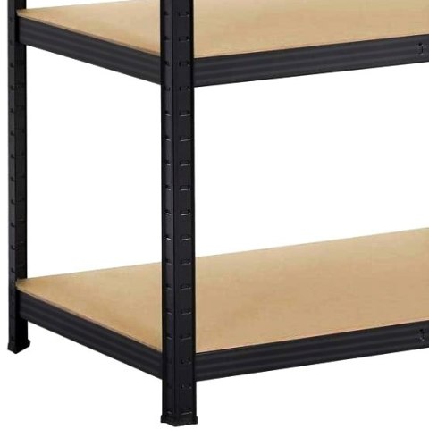 Regał magazynowy 5 poziomów czarny 875 kg 180 x 90 x 40 cm Regał magazynowy 5 poziomów czarny 875 kg 180 x 90 x 40 cm