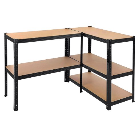 Regał magazynowy 5 poziomów czarny 875 kg 180 x 90 x 40 cm Regał magazynowy 5 poziomów czarny 875 kg 180 x 90 x 40 cm