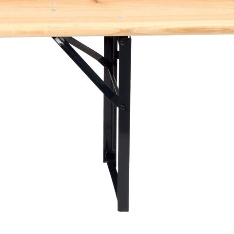 Zestaw stalowo-drewniany LAGER: stół + 2 ławki 220 cm Zestaw stalowo-drewniany LAGER: stół + 2 ławki 220 cm