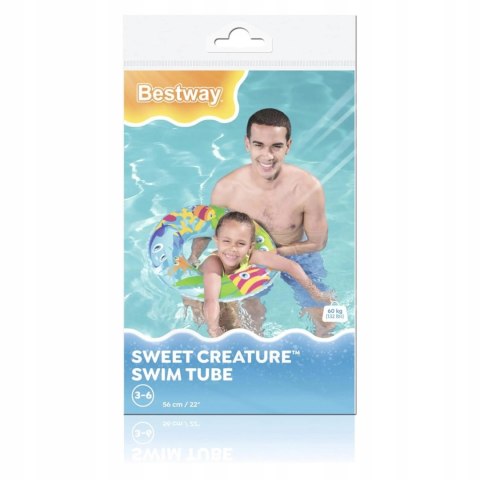 Bestway Bestway kółko koło dmuchane do pływania dla dziecka 56cm 3-6lat 36013 ocean
