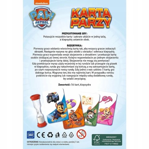 Trefl Gra podróżna Karta Parzy Psi Patrol Trefl 56 kart 4+ 02691 Trefl Gra podróżna Karta Parzy Psi Patrol Trefl 56 kart 4+ 02691